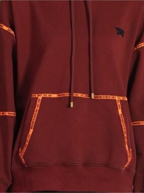 PXG Coral Red Hoodie with Orange Tape Accents